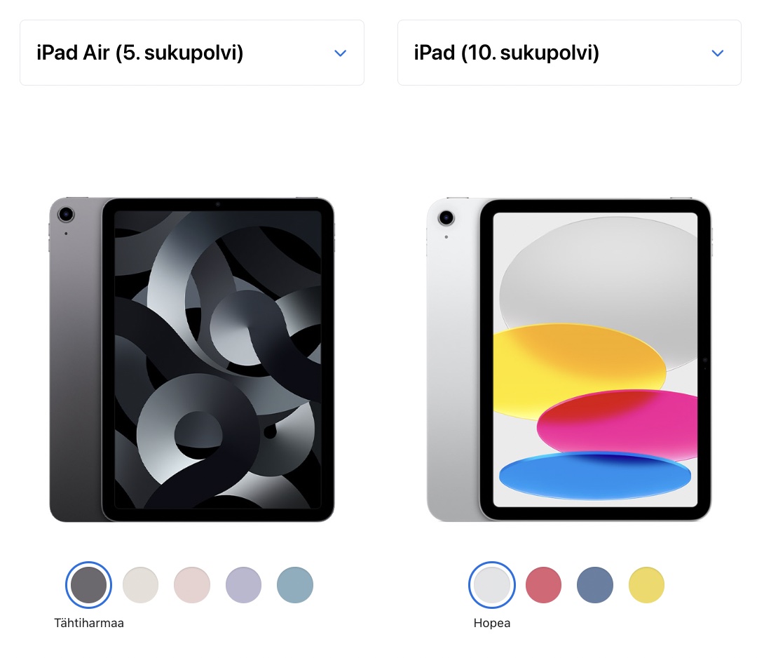 10. sukupolven iPad on monin tavoin samanlainen 5. sukupolven iPad Airin kanssa.