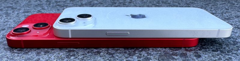 iPhone 14 ja iPhone 14 Plus ovat 7,80 millimetriä paksuja. Paksuus on kasvanut 0,2 millimetrillä iPhone 13:sta.