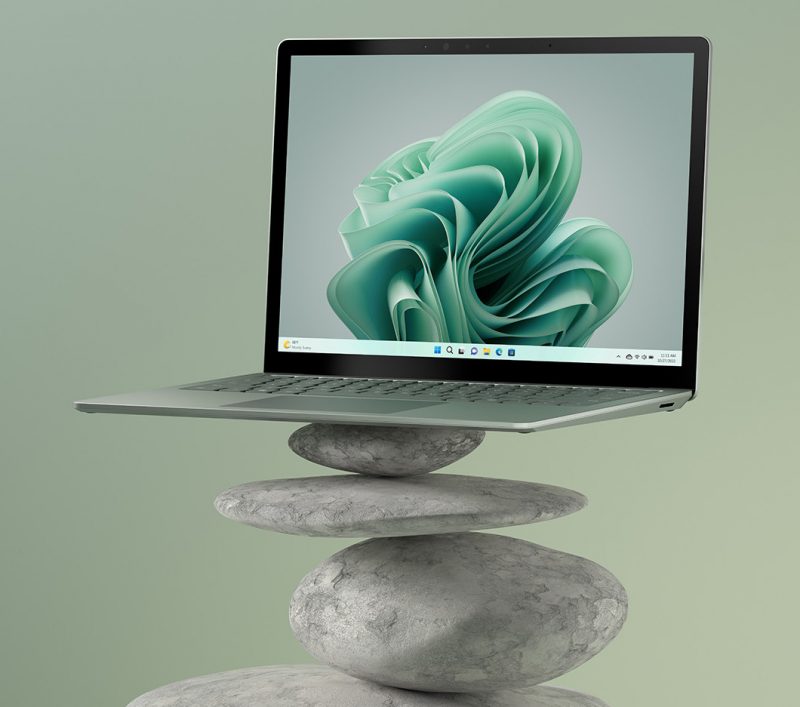 Microsoft Surface Laptop 5:n Sage-värivaihtoehto.