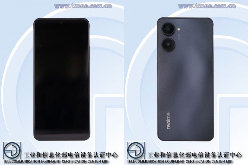 Realme-älypuhelin mallikoodiltaan RMX3663 Kiinan TENAA-viranomaisen kuvissa.