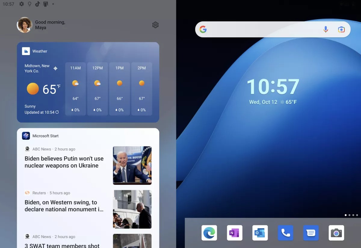 Android 12L Surface Duo -laitteille tuo tuo uudistuneen käyttöliittymäilmeen.