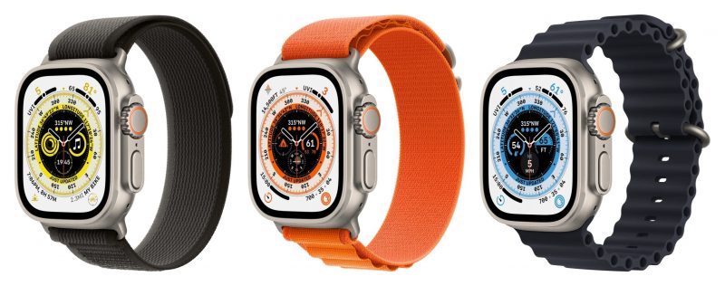 Nykyinen syksyllä 2022 esitelty ensimmäinen Apple Watch Ultra.