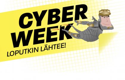 Veikon Kone mainostaa tämän viikon tarjouksiaan Cyber Week -otsikon alla.