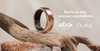Oura-sormuksia voi nyt ostaa Elisa Kulmasta Helsingissä.