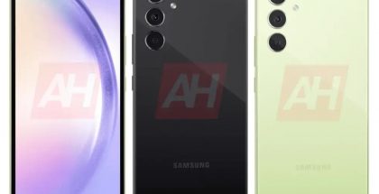 Samsung Galaxy A54 5G eri väreissä mallinnoskuvissa. Kuva: Android Headlines.