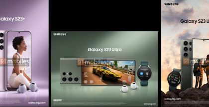 Samsung Galaxy S23 -puhelinten markkinointikuvia. Kuva: 91mobiles.