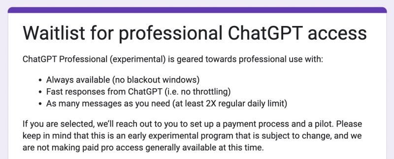 ChatGPT Professional tarjoaisi muutamia etuja.