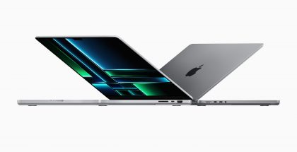 Kuvassa tammikuussa 2023 esitellyt 14 ja 16 tuuman MacBook Pro M2 Prolla ja M2 Maxilla.