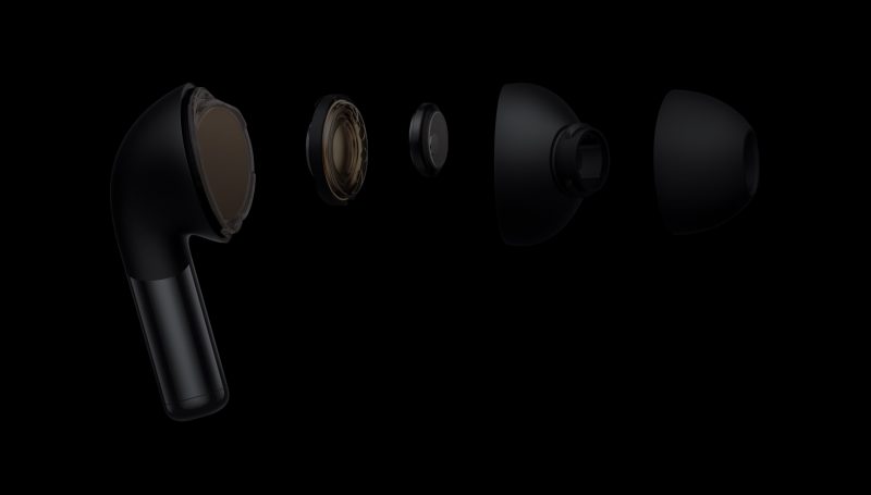 OnePlus Buds Pro 2 -kuulokkeen rakenne.