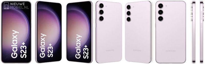 Samsung Galaxy S23+, Misty Lilac. Kuva: Nieuwemobile.nl.