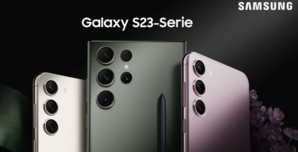 Samsungin Galaxy S23 -sarjan älypuhelimet vuotaneessa markkinointikuvassa.
