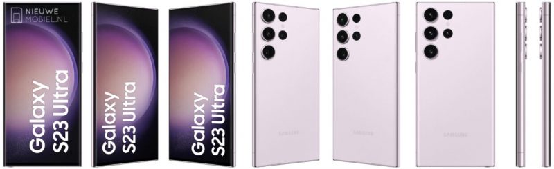 Samsung Galaxy S23 Ultra, Misty Lilac. Kuva: Nieuwemobile.nl.