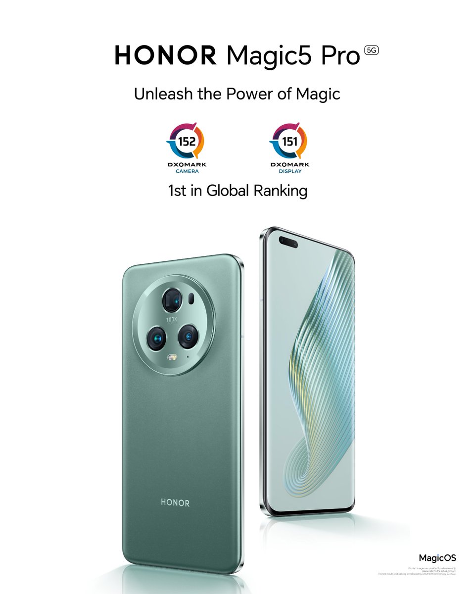 Magic5 Pro nousi DxOMarkin näyttö- ja kameratestirankingien kärkeen.
