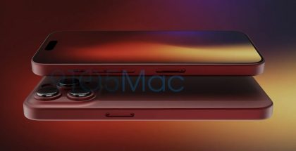 Tummanpunaisen iPhone 15 Pron mallinnos. Kuva: 9to5Mac / Ian Zelbo.