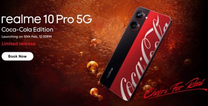 Realme 10 Pro 5G Coca-Cola Editionin julkaisu tapahtuu Intiassa 10. helmikuuta.