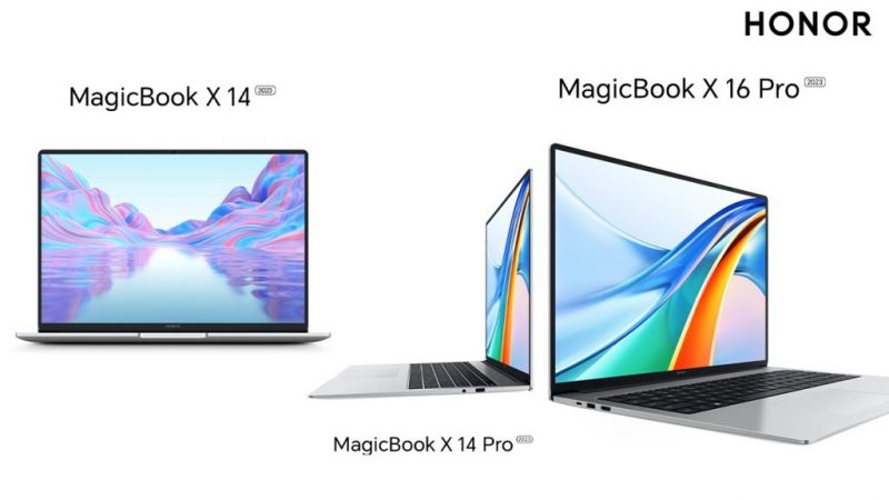 Uudet Honor-läppärit MagicBook X 14 2023, MagicBook X 14 Pro ja MagicBook X 16 Pro.
