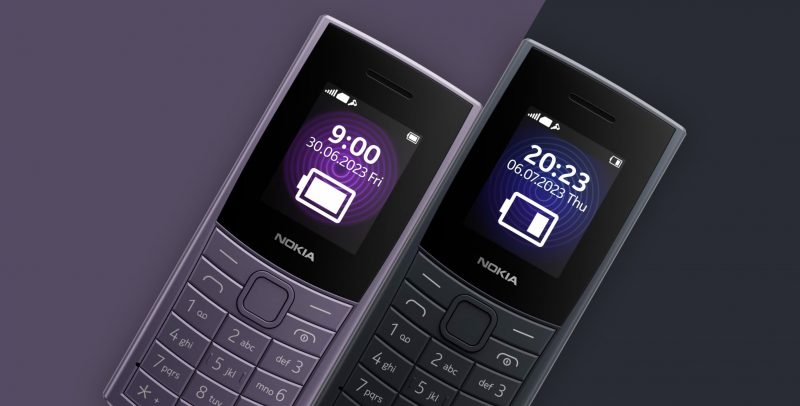 Nokia 110 4G (2023):n värivaihtoehdot.