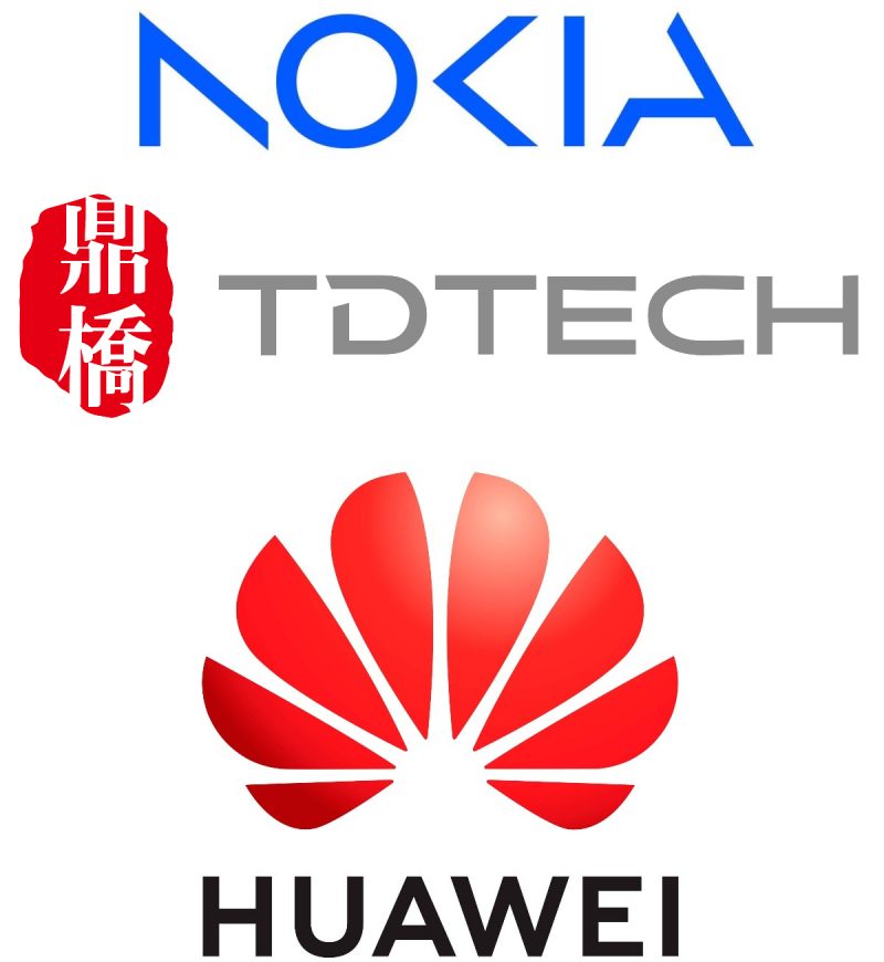 Nokia + TD-Tech + Huawei logot.