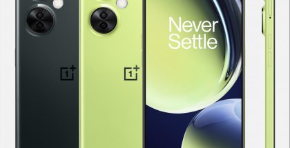 OnePlus Nord CE 3 Lite 5G:n takaa, edestä ja sivulta.