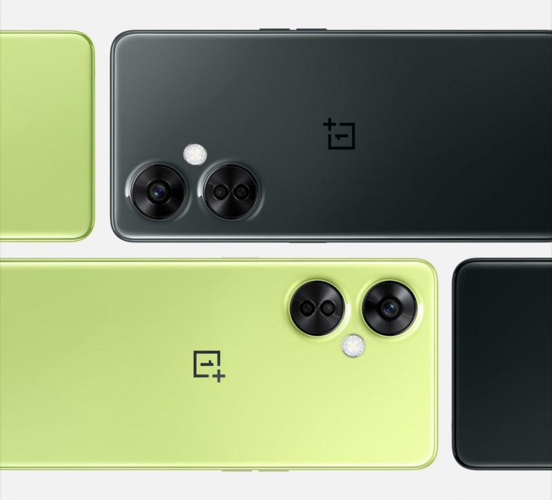 OnePlus Nord CE 3 Lite 5G:n kaksi värivaihtoehtoa.