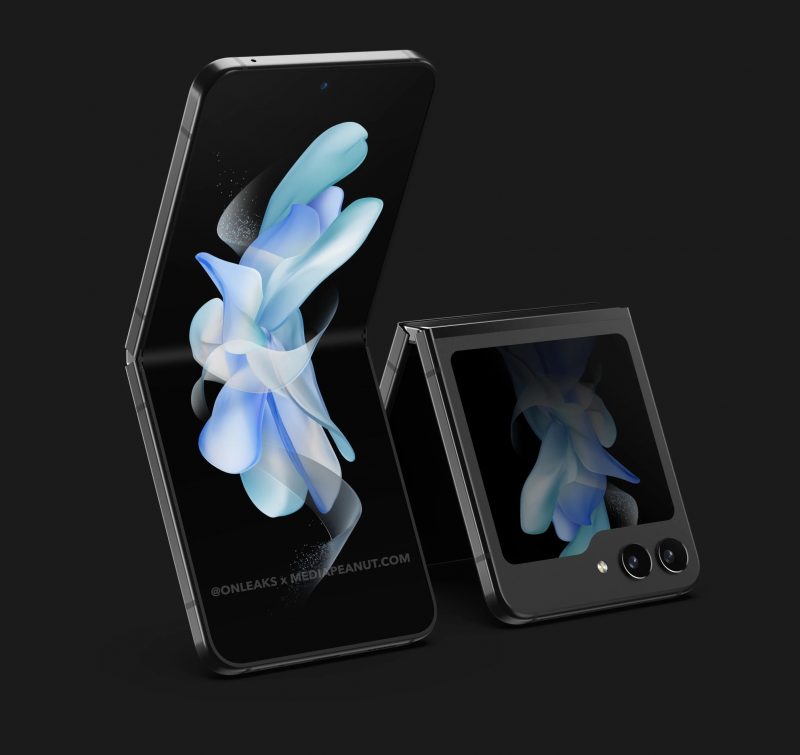 Samsung Galaxy Z Flip5 on saamassa suuremman kansinäytön. Kuva: OnLeaks / MediaPeanut.