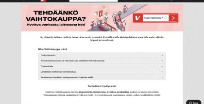 Vaihtokauppa-palvelu Verkkokauppa.comissa.