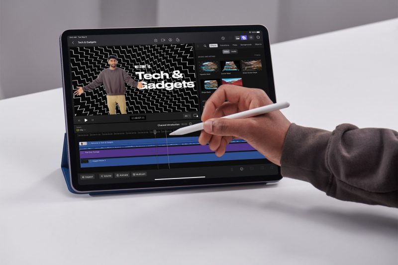 Final Cut Prota iPadissa voi käyttää myös Apple Pencil -kynän kanssa.