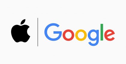 Apple Google logot.