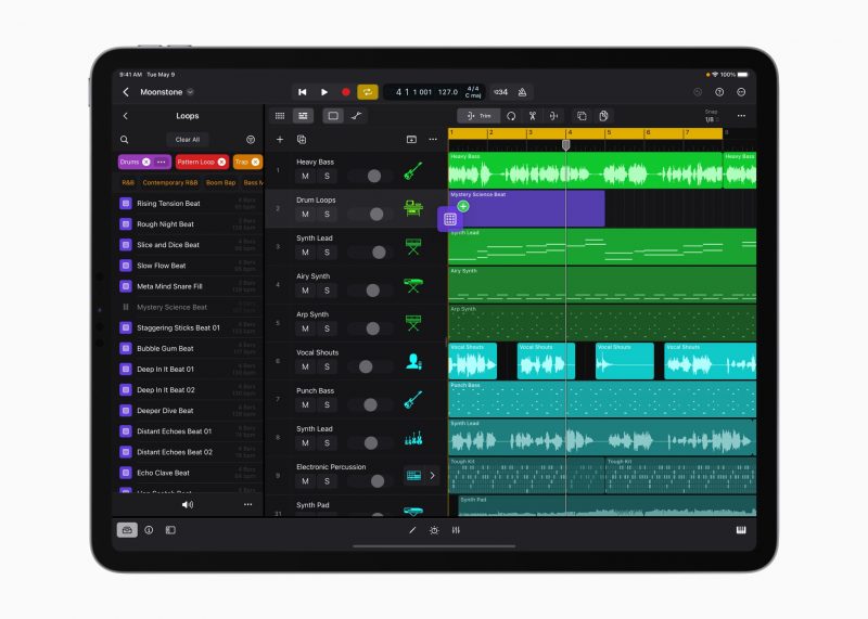 Logic Pro tuo monipuolisen audioeditorin iPadiin.