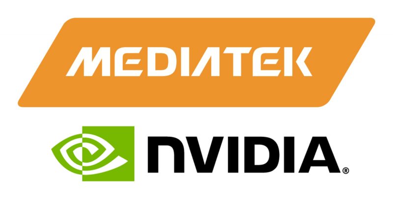 MediaTek Nvidia logot.