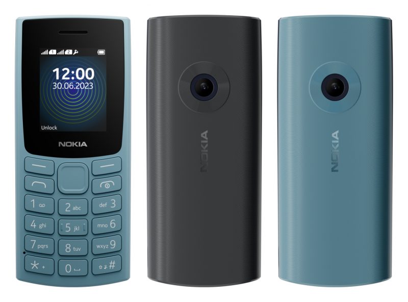 Nokia 110 (2023):n värivaihtoehdot.