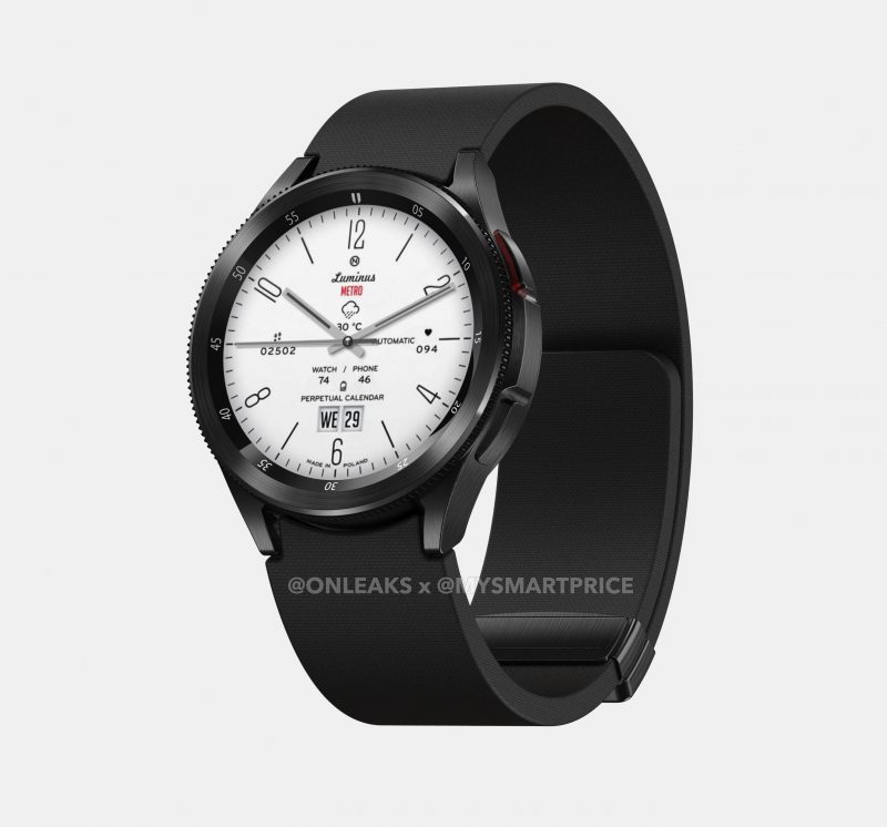 Samsungin tuleva älykello, mahdollinen Galaxy Watch 6 Classic. Kuva: OnLeaks / MySmartPrice.