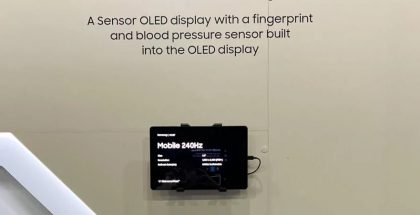 Samsung Displayn esittelemä Sensor OLED -näyttö.