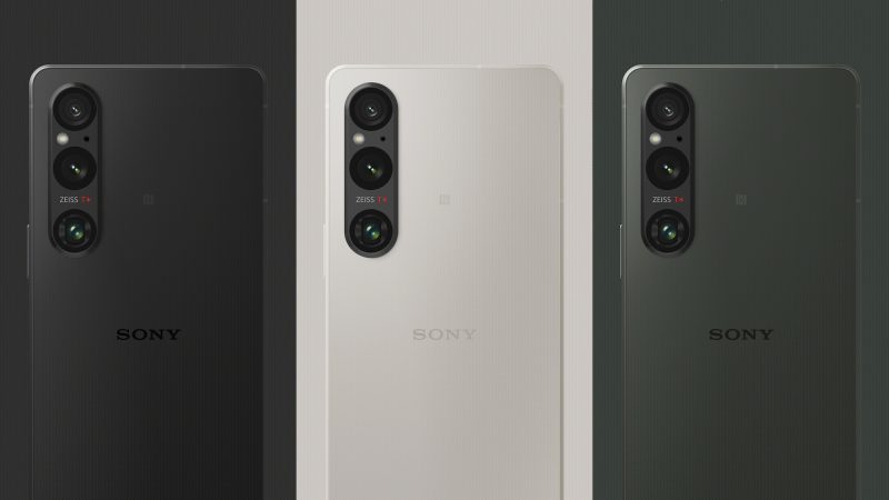 Sony Xperia 1 V:n kolme värivaihtoehtoa.