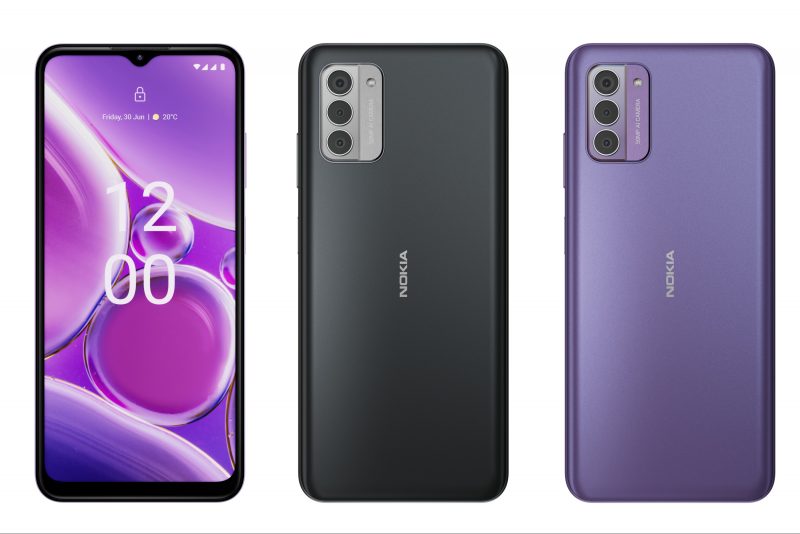 Nokia G42 5G kahtena värivaihtoehtona.