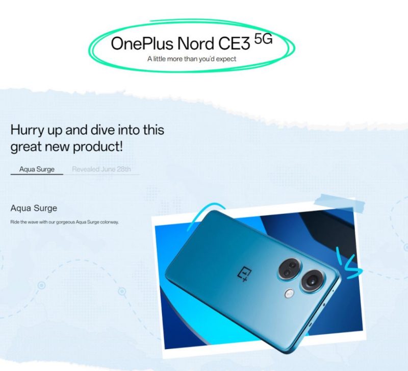 OnePlus Nord CE3 5G ennakkokuvassa.