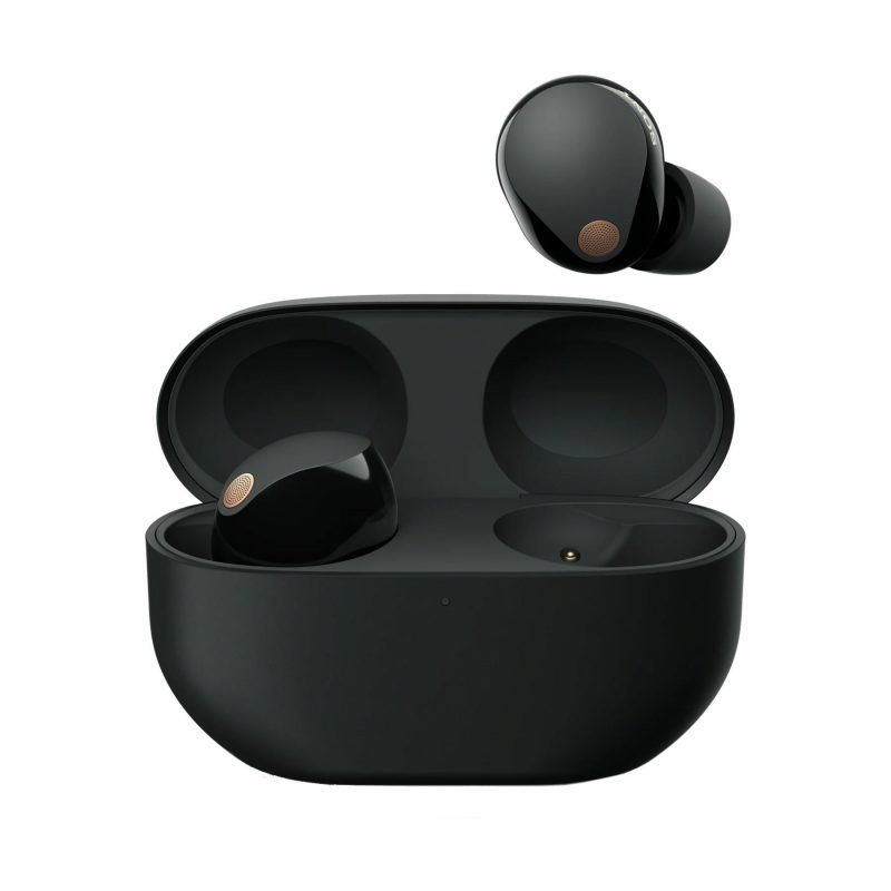 Sony WF-1000XM5 -kuulokkeet mustana.