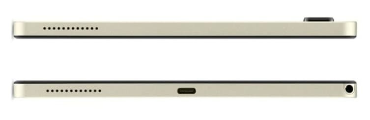 Acer Iconia Tab M10:n yläpää ja pohja.