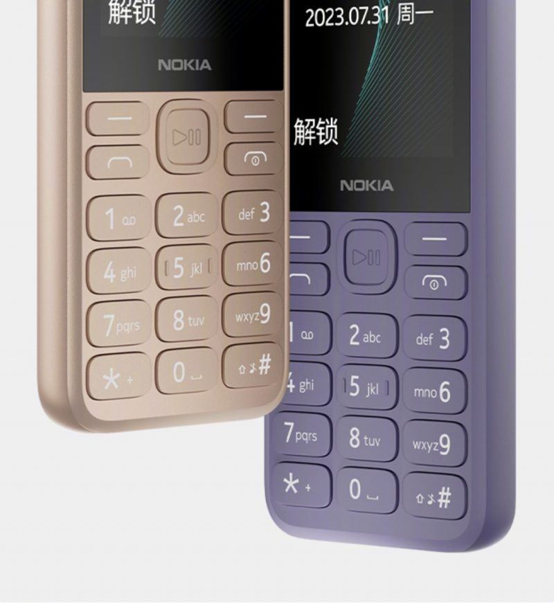 Nokia 125 (2023):ssa on suurikokoiset kohopainikkeet.