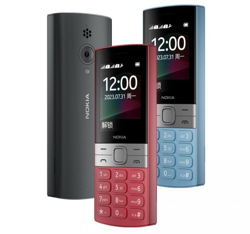 Nokia 150 (2023) eri väreissä.
