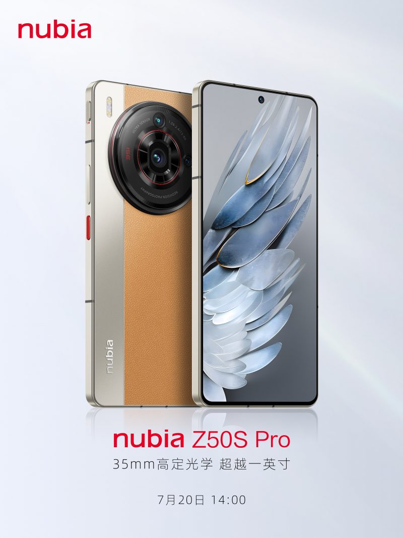 Nubia Z50S Pro jo julkaistussa kuvassa.