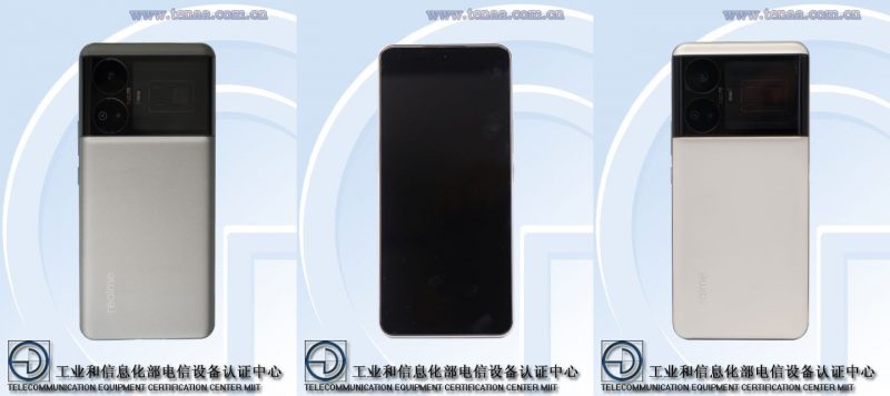 Realme GT Neo 6 -sarjan älypuhelimet Kiinan TENAA-viranomaisen kuvissa. Vasemmalla mallikoodi RMX3820, oikealla RMX3823.