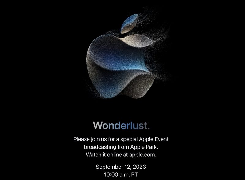 Applen kutsukuva tilaisuuteen 12. syyskuuta.