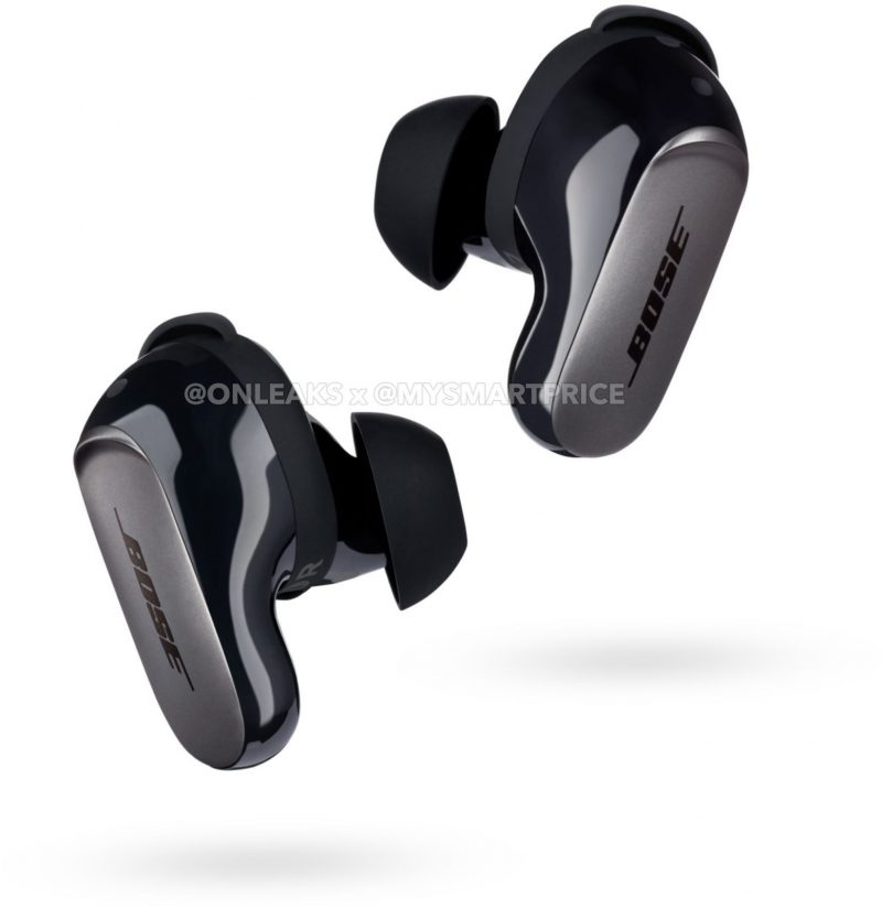 Bose QuietComfort Ultra Earbuds -kuulokkeet mustana. Kuva: OnLeaks / MySmartPrice.