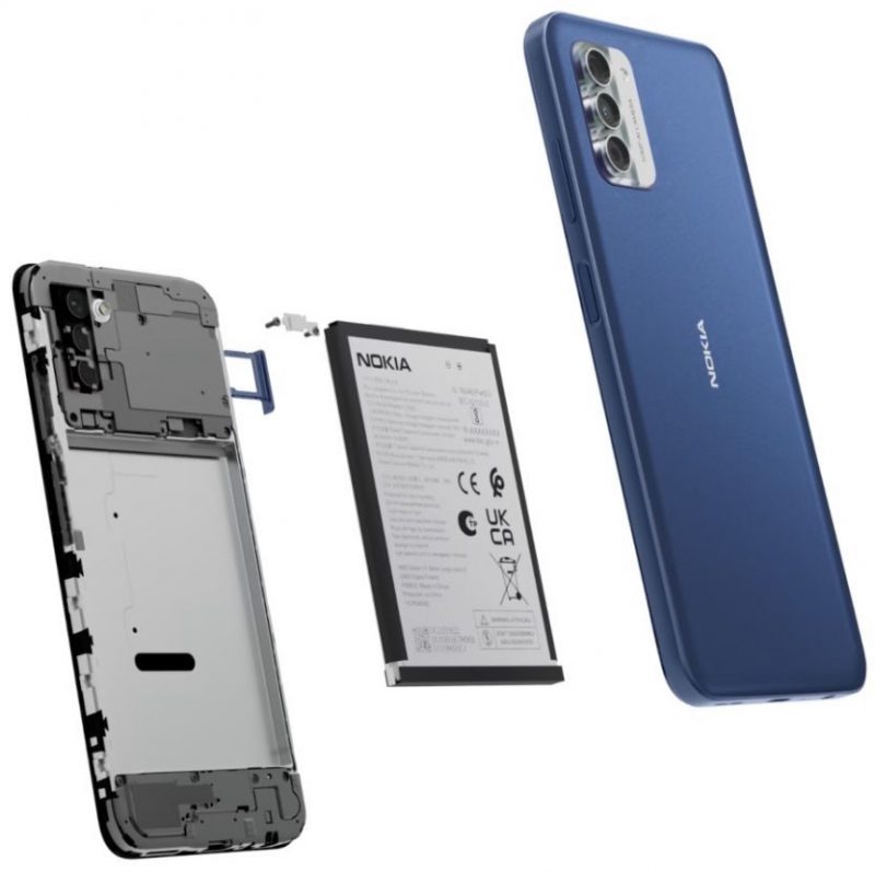 Nokia G310 5G on suunniteltu alusta alkaen helposti korjattavaksi.