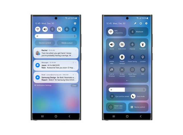 One UI 6 tuo uudistetun pika-asetusnäkymän Samsung-älypuhelimiin.