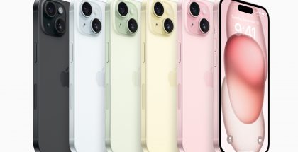 iPhone 15:n ja iPhone 15 Plussan eri värivaihtoehdot.
