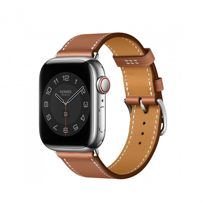 Erilaisia Hermès-rannekkeita Apple Watchille on nähty monenlaisia vuosien varrella. Kuvassa klassisen yksinkertainen Leather Single Tour -malli.