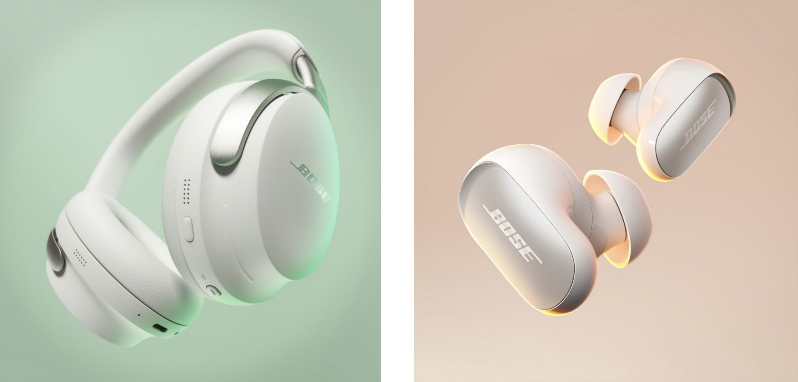 Bose QuietComfort Ultra Headphones ja QuietComfort Ultra Earbuds.