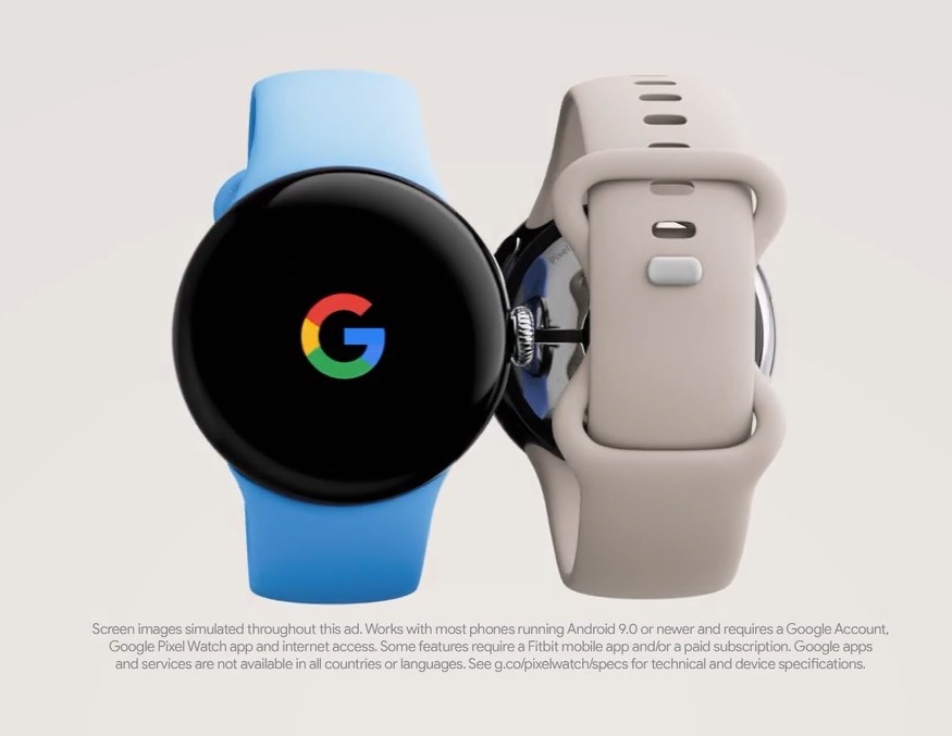 Google Pixel Watch 2 edestä ja takaa.